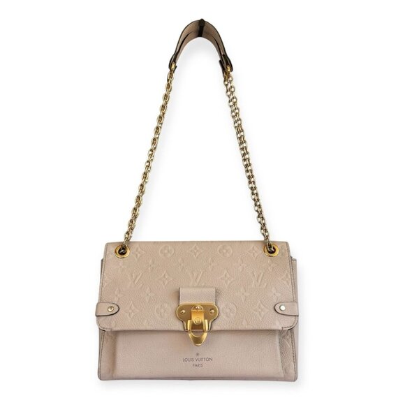 LOUIS VUITTON Empreinte Vavin Neige LV Cream Chain Shoulder Leather +Dust Bag - Picture 2 of 16